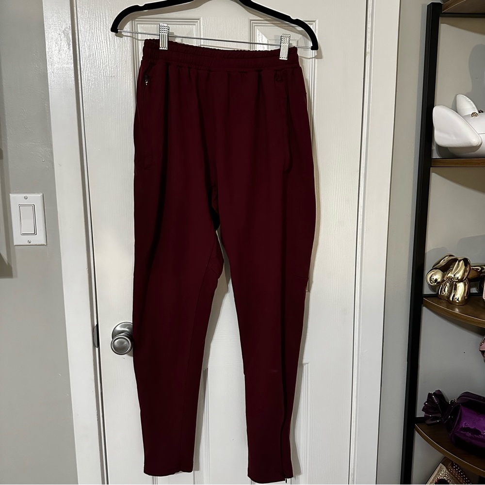ESNTLS TMF Slim Fit Joggers Burgundy Maroon Sweatpants